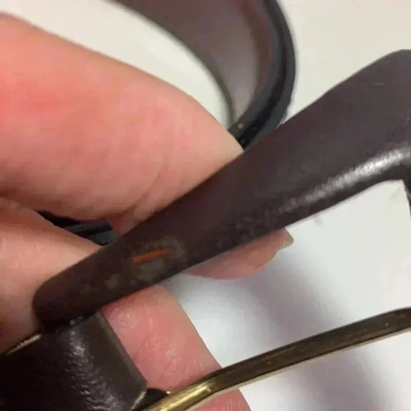 Renaissance brown leather belt with leather buckle  Size XS - Picture 13 of 13